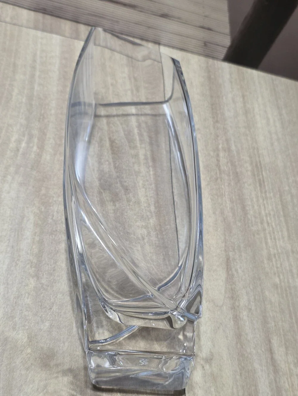 Clear Glass Decorative Vase - Elegant Crystal-Look Home Accent